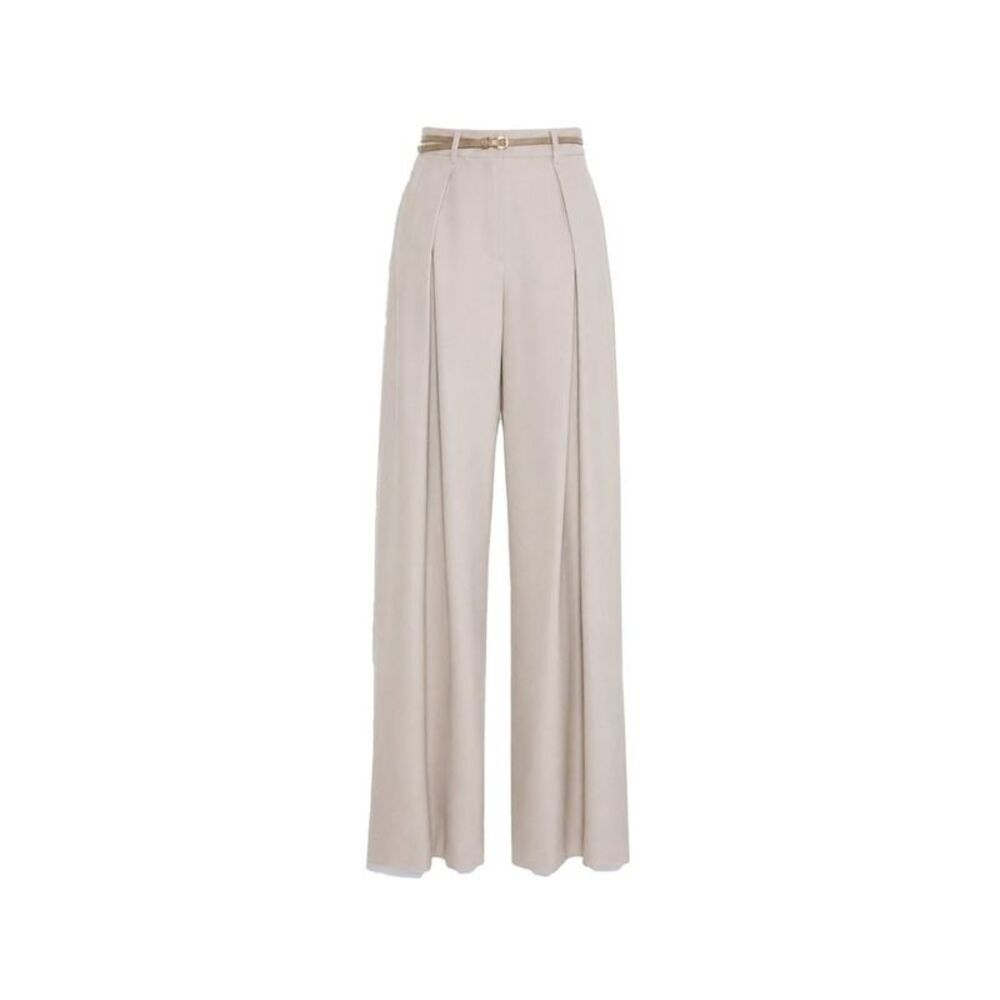 Max Mara Beige Elastane Casual Women's Pants
